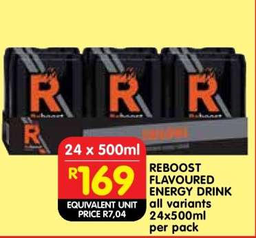 REBOOST FLAVOURED ENERGY DRINK