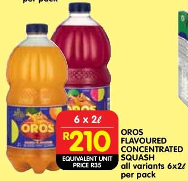 OROS FLAVOURED CONCENTRATED SQUASH