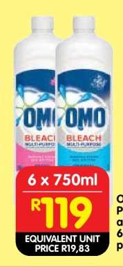 OMO Bleach Multi-Purpose 6 x 750ml