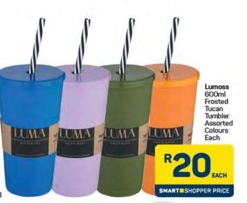 Lumoss 600ml Frosted Tucan Tumbler