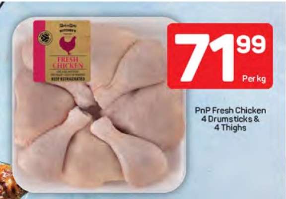 PnP Fresh Chicken 4 Drumsticks & 4 Thighs