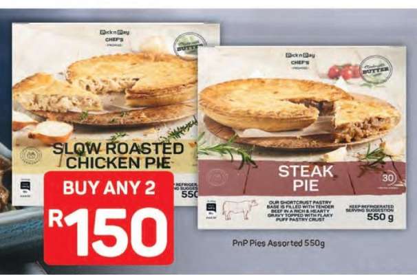 PnP Pies Assorted 550g