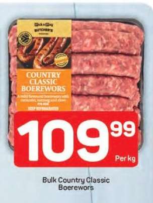 Bulk Country Classic Boerewors