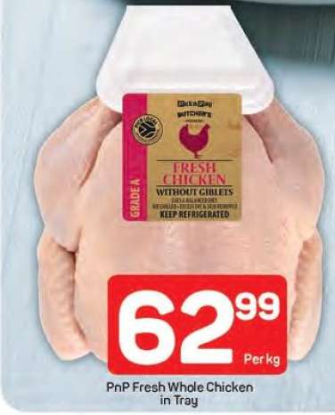 PnP Fresh Whole Chicken in Tray