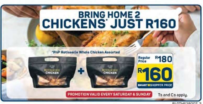 PnP Rotisserie Whole Chicken Assorted