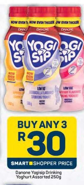 Danone Yogisip Drinking Yoghurt Assorted 250g