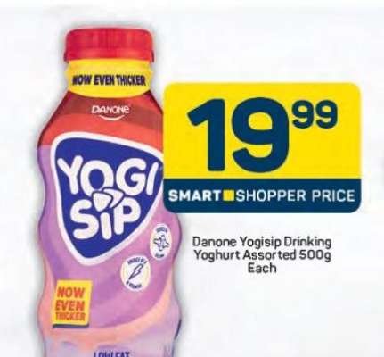 Danone Yogisip Drinking Yoghurt Assorted 500g Each