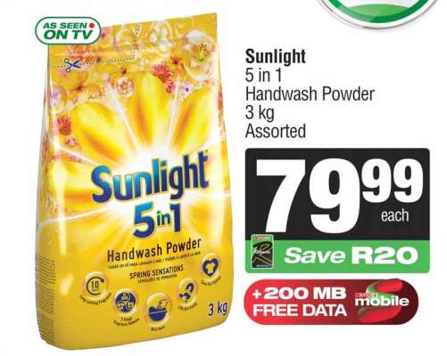 Sunlight 5 in 1 Handwash Powder