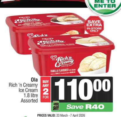 OLA Rich 'n Creamy Ice Cream