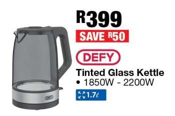 DEFY Tinted Glass Kettle