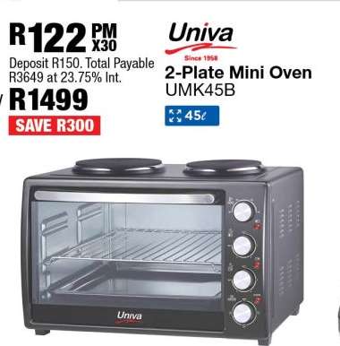 Univa 2-Plate Mini Oven UMK45B