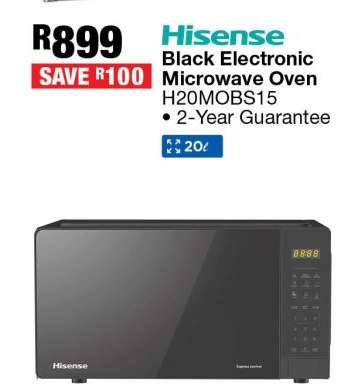 Hisense Black Electronic Microwave Oven