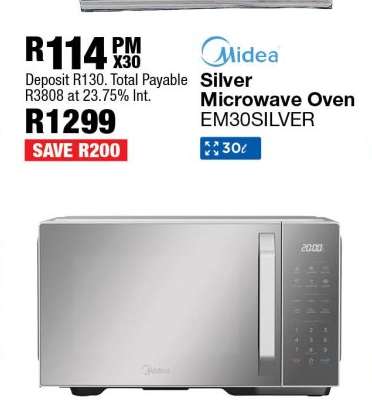 Midea Silver Microwave Oven EM30SILVER
