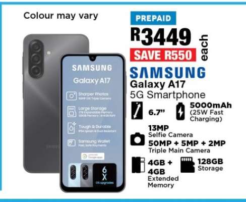 Samsung Galaxy A17 5G Smartphone