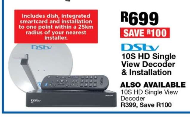 DStv 10S HD Single View Decoder & Installation