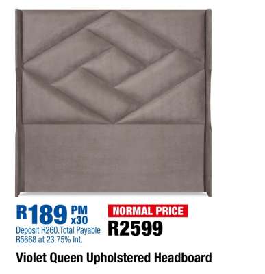 Violet Queen Upholstered Headboard