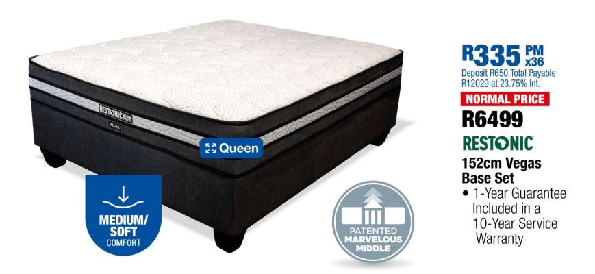 Restonic 152cm Vegas Base Set