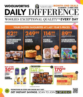 Woolworths catalogue  - 23/03/2026 - 05/04/2026.