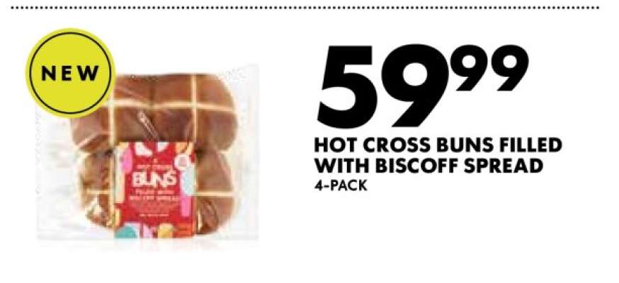 Hot Cross Buns Filled with Biscoff Spread