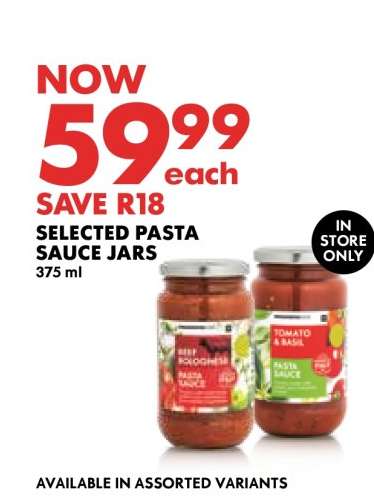 Selected Pasta Sauce Jars
