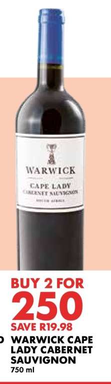 WARWICK CAPE LADY CABERNET SAUVIGNON