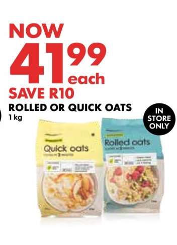 Rolled or Quick Oats