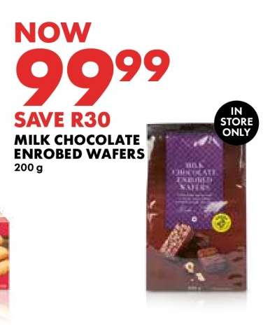 Milk Chocolate Enrobed Wafers