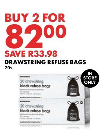 DRAWSTRING REFUSE BAGS