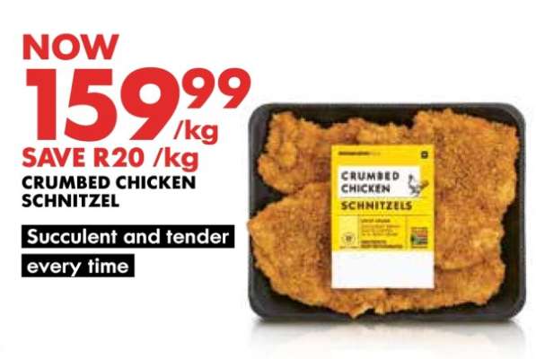 Crumbed Chicken Schnitzel