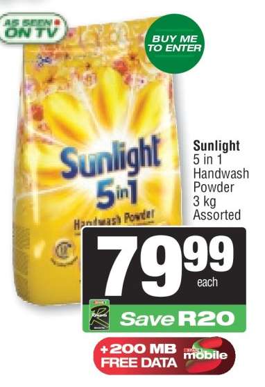Sunlight 5 in 1 Handwash Powder