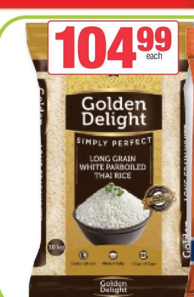 Golden Delight Long Grain White Parboiled Thai Rice