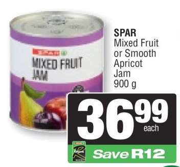 SPAR Mixed Fruit or Smooth Apricot Jam