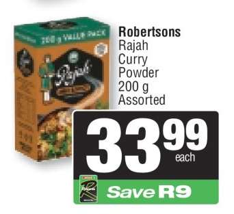 Robertsons Rajah Curry Powder 200 g Assorted