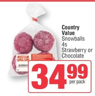 Country Value Snowballs 4s