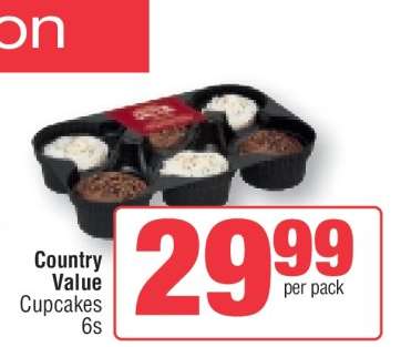 Country Value Cupcakes 6s