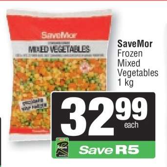 SaveMor Frozen Mixed Vegetables 1 kg