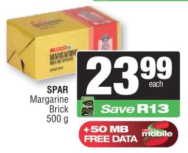 SPAR Margarine Brick 500 g