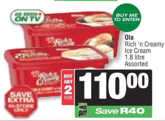 OLA Rich 'n Creamy Ice Cream