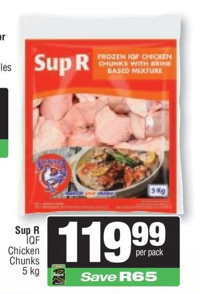 Sup R IQF Chicken Chunks 5 kg