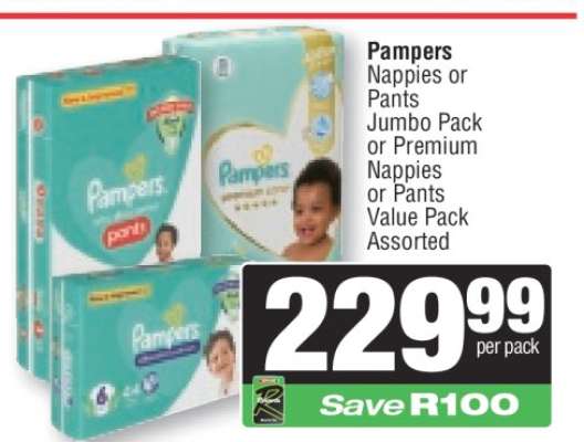 Pampers Nappies or Pants