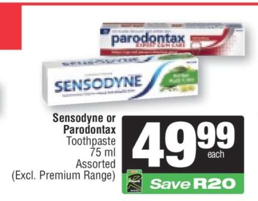 Sensodyne or Parodontax Toothpaste