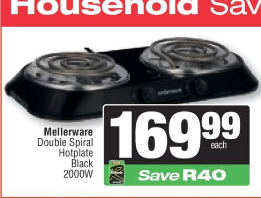 Mellerware Double Spiral Hotplate