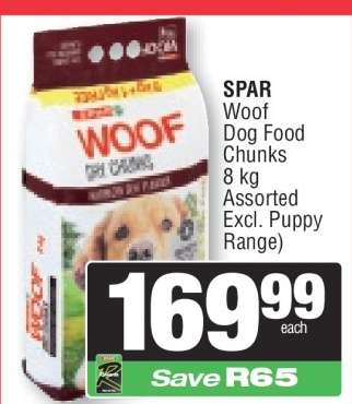 SPAR Woof Dog Food Chunks