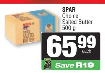 SPAR Choice Salted Butter 500 g