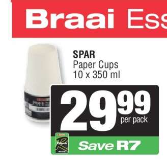 SPAR Paper Cups