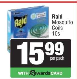 Raid Mosquito Coils 10s