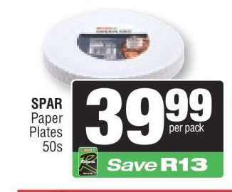 SPAR Paper Plates 50s