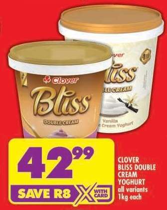 Clover Bliss Double Cream Yoghurt