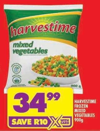 HARVESTIME FROZEN MIXED VEGETABLES 900g