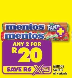 MENTOS SWEETS all variants